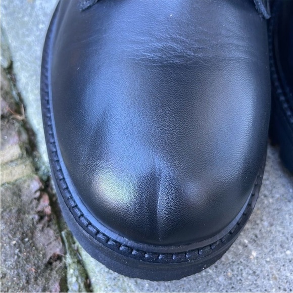 RTA Women's Black Lace Up Combat Boots. 100% Leather. US Size 11. - Picture 6 of 15